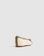 The Hester Flat in Crochet SAFARI KHAKI MULTI