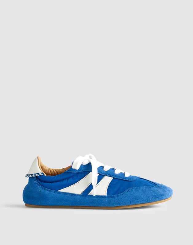 The Oaklynne Sneaker in Nylon & Suede RETRO BLUE MULTI