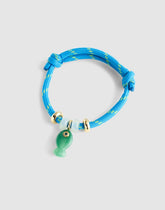 Semiprecious Paracord Charm Bracelet CLASSIC INDIGO