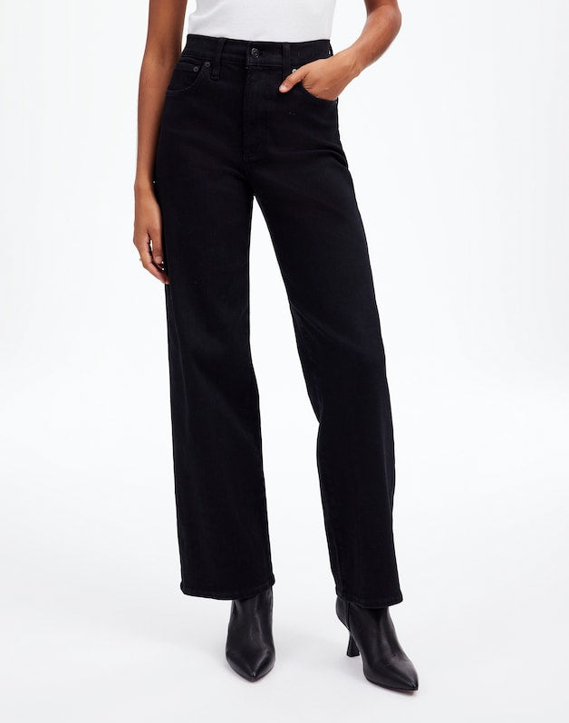 The Perfect Vintage Wide-Leg Jean in Rinse Wash BLACK RINSE WASH