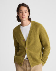 Boucl&eacute; Cardigan GREEN OCHRE
