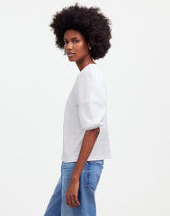Puff-Sleeve Tee WHITE
