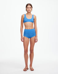 Zulu &amp; Zephyr Dress Ocean Blue Textured Crop Bralette OCEAN BLUE