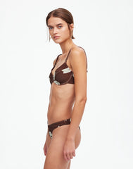Zulu &amp; Zephyr Cocoa Swirl Textured Balconette Bikini Top COCOA SWIRL