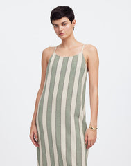 Zulu &amp; Zephyr Eucalyptus Stripe Organic Cotton Dress EUCALYPTUS STRIPE