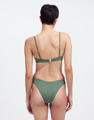 Zulu &amp; Zephyr Eucalyptus Textured Balconette Bikini Top EUCALYPTUS