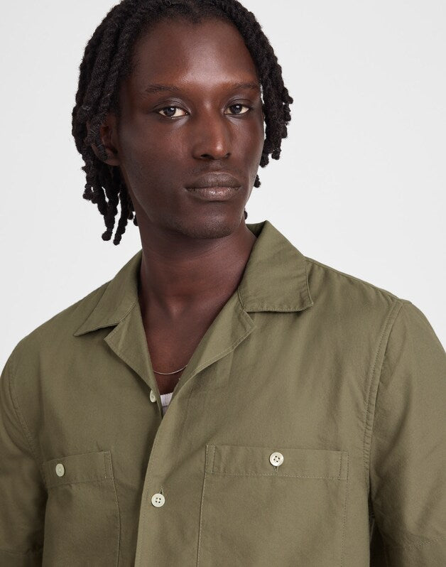 Camp Collar Short-Sleeve Shirt in Everyday Twill PRESSED SAGE