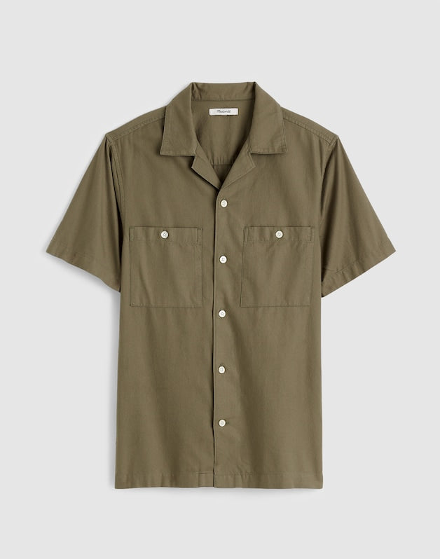 Camp Collar Short-Sleeve Shirt in Everyday Twill PRESSED SAGE
