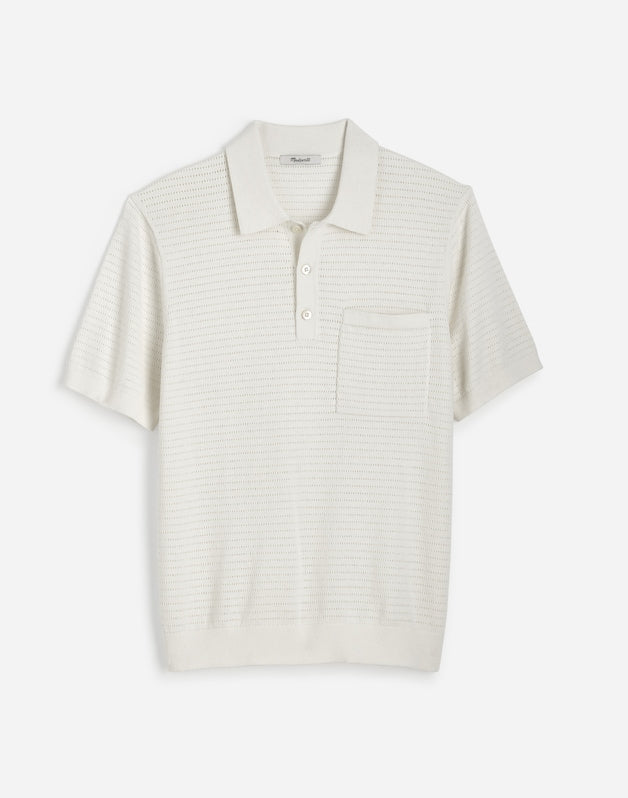 Pointelle Stitch Sweater Polo SALT