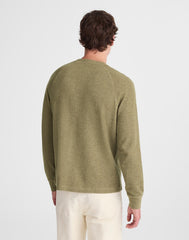 French Rib Knit Long-Sleeve Henley Tee HEATHER SAGEBRUSH