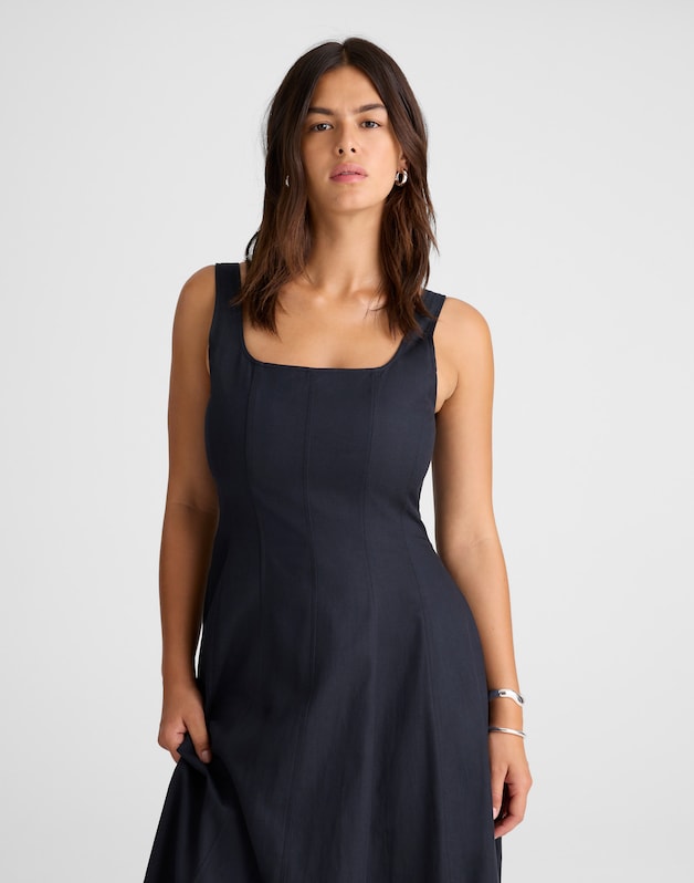 The Rylee Midi Dress DARK NAVY
