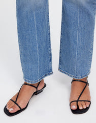 The Maycie Asymmetric T-Strap Sandal TRUE BLACK