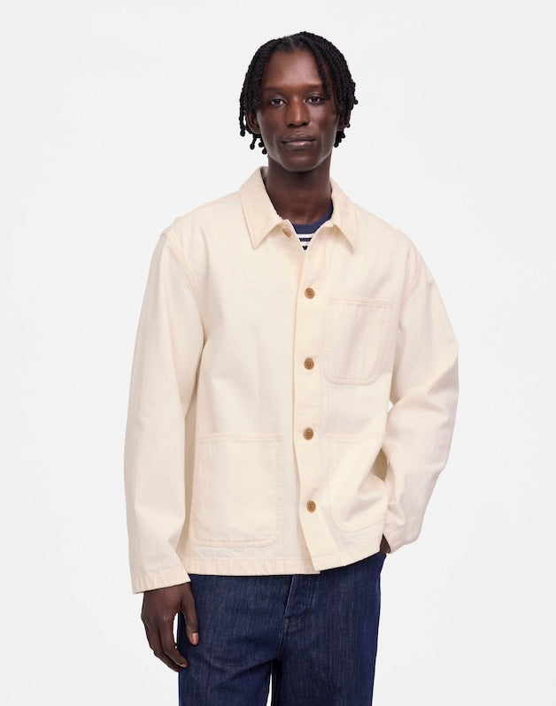 Chore Jacket in Summer Denim: Ecru ECRU  WASH