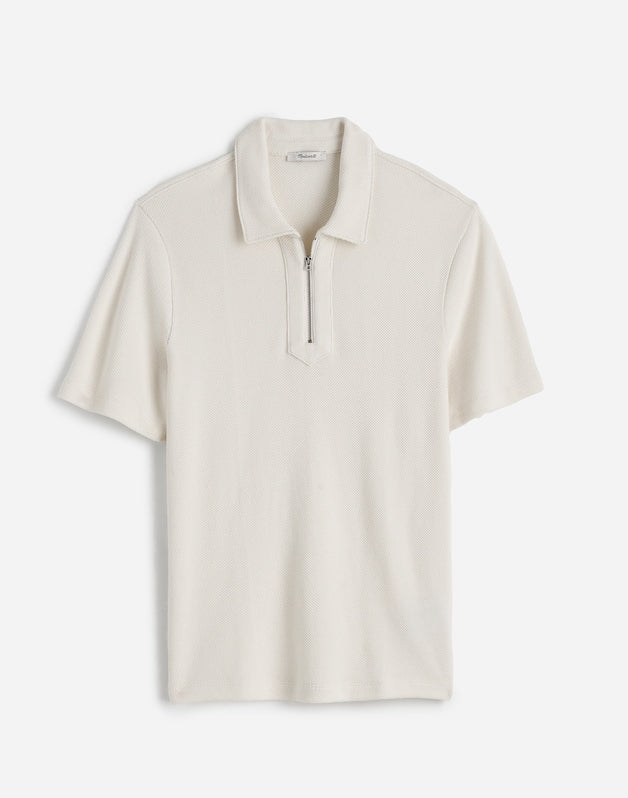 Quarter-Zip Pique Polo Shirt LIGHTHOUSE