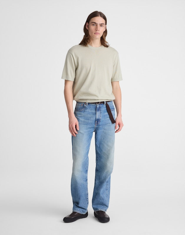 Crewneck Sweater Tee in Everyday Cotton DUSTY CELADON