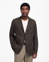 Unstructured Blazer in Cotton-Linen Blend SOFT CHARCOAL