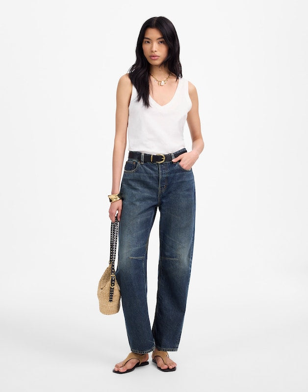 The Darted Barrel-Leg Jean in Danver Wash DANVER WASH