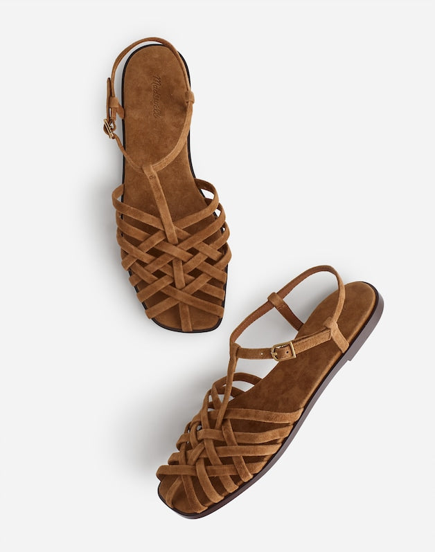 The Milano Fisherman Sandal in Suede CUMIN