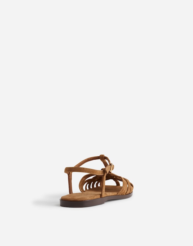The Milano Fisherman Sandal in Suede CUMIN