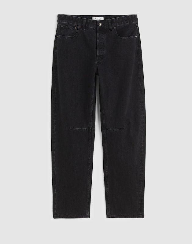 The Darted Barrel-Leg Jean WASHED BLACK