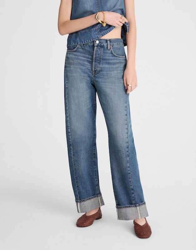 The Pieced Barrel-Leg Full-Length Jean MOSBY WASH