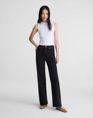 The Tall Wide-Leg Jean in Super Stretch Denim BLACK FROST