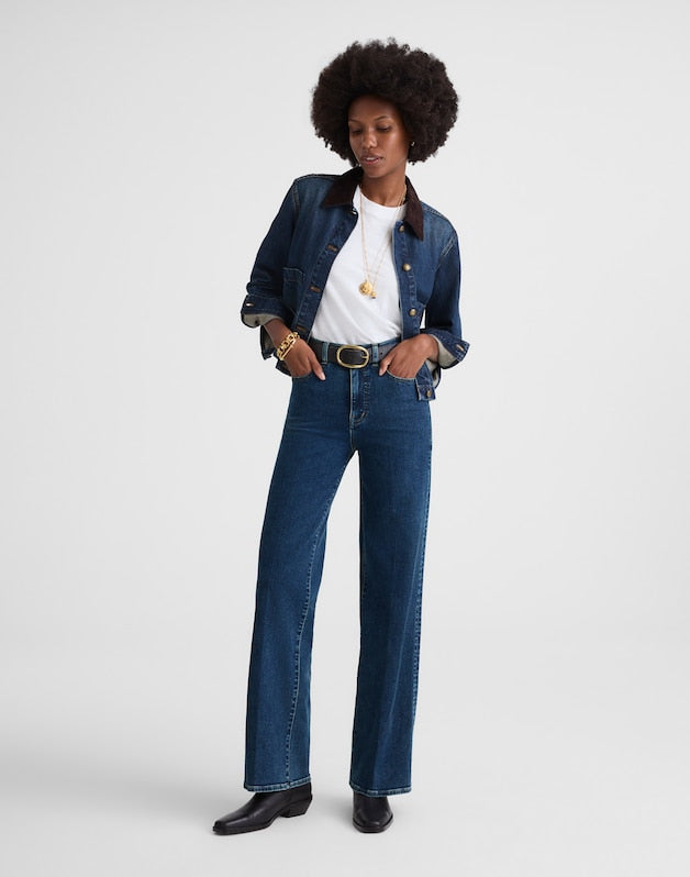 The Tall Wide-Leg Jean in Super Stretch Denim PATTSON WASH