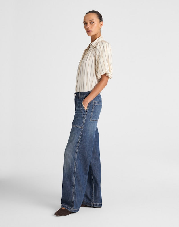 The Low-Slung Baggy Jean in Airy Denim LINDEWOOD WASH