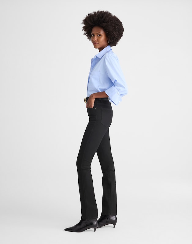 The Pencil Jean in Super Stretch Denim BLACK FROST