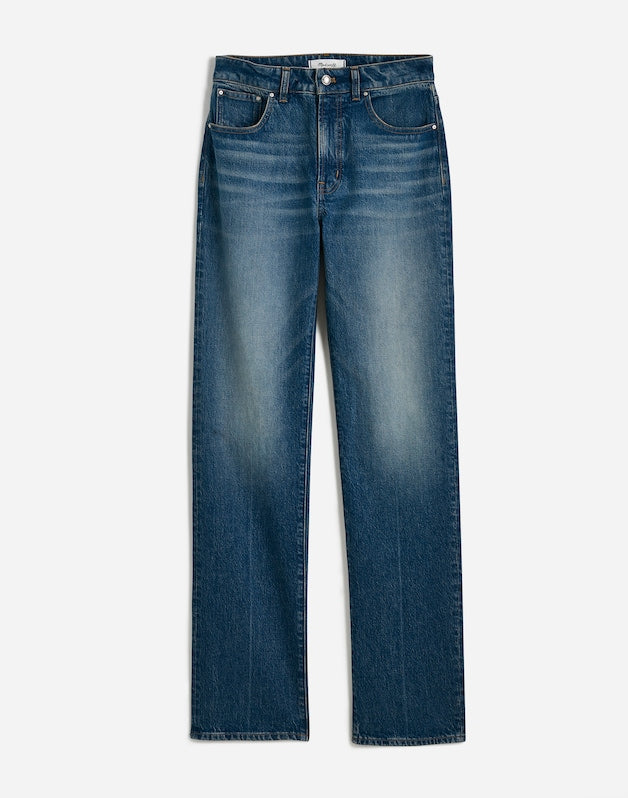 The Curvy Longline Straight Jean in Greendale Wash GREENDALE WASH