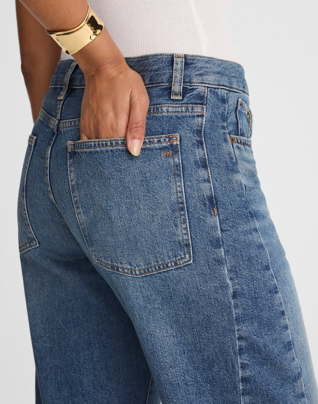 The Curvy Pieced Barrel-Leg Jean MOSBY WASH