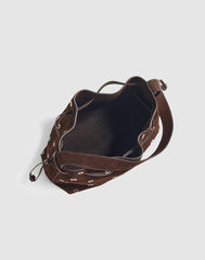 The Drawstring Shoulder Bag DARK CAROB