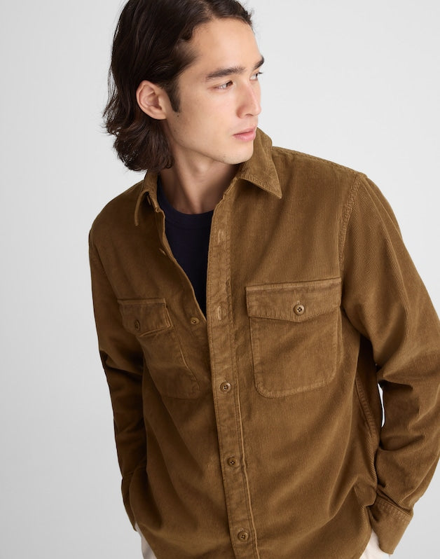 Corduroy Work Shirt WOODLAND BROWN
