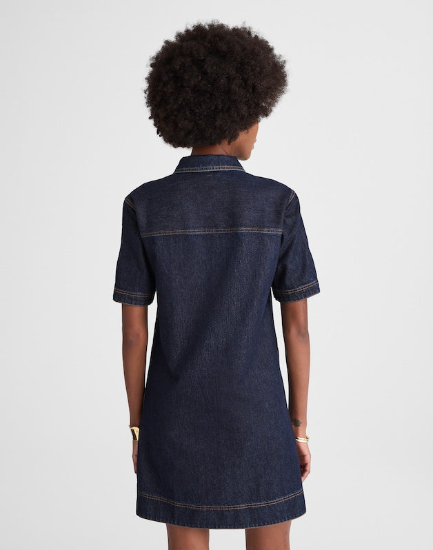 Denim Popover Mini Dress RINSE WASH