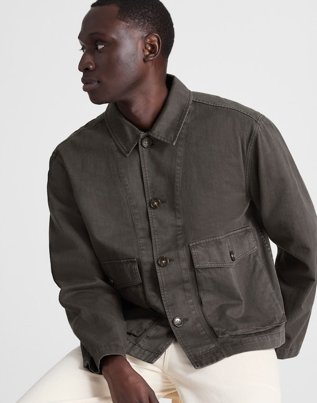 Patch-Pocket Work Jacket SOFT CHARCOAL
