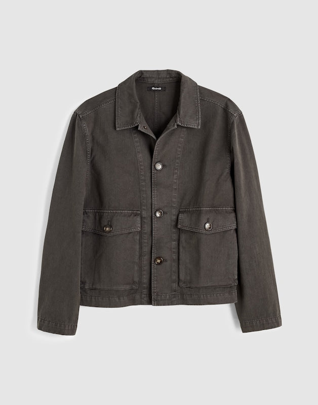 Patch-Pocket Work Jacket SOFT CHARCOAL