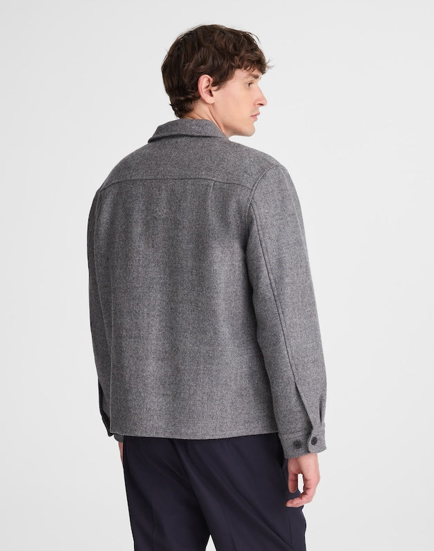 Shirt-Jacket in Italian Wool HTHR GREY