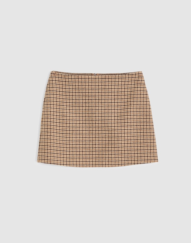 Double-Faced Mini Skirt DARK COCOA
