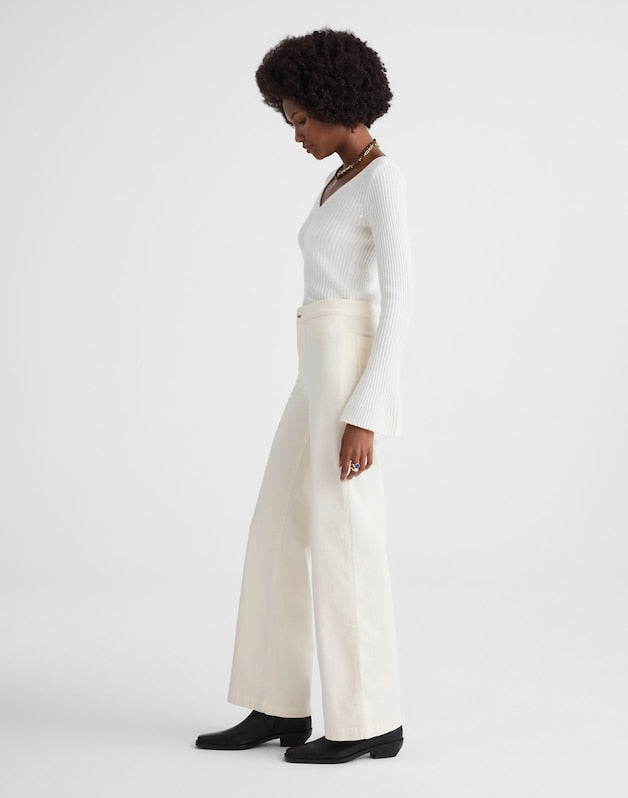 The Wide-Leg Pant in Corduroy VINTAGE IVORY