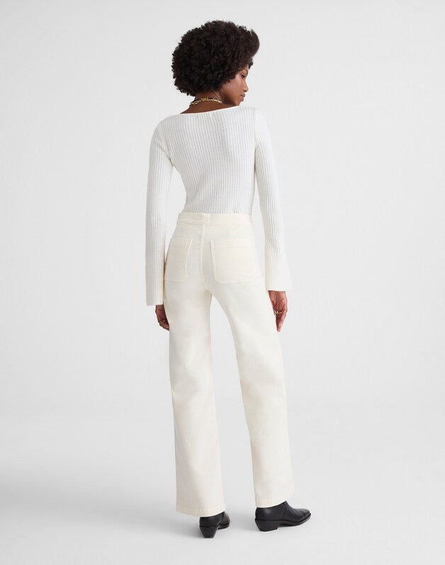 The Wide-Leg Pant in Corduroy VINTAGE IVORY