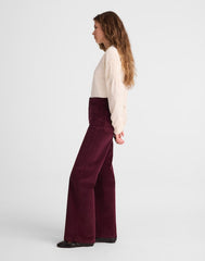 The Tall Wide-Leg Pant in Corduroy DARK POMEGRANATE
