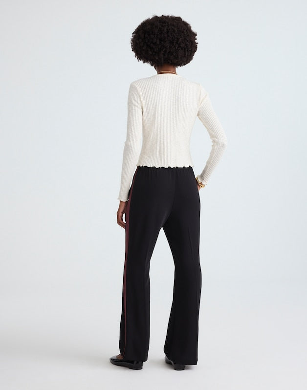 Petite Pull-On Bootcut Track Pant JET BLACK