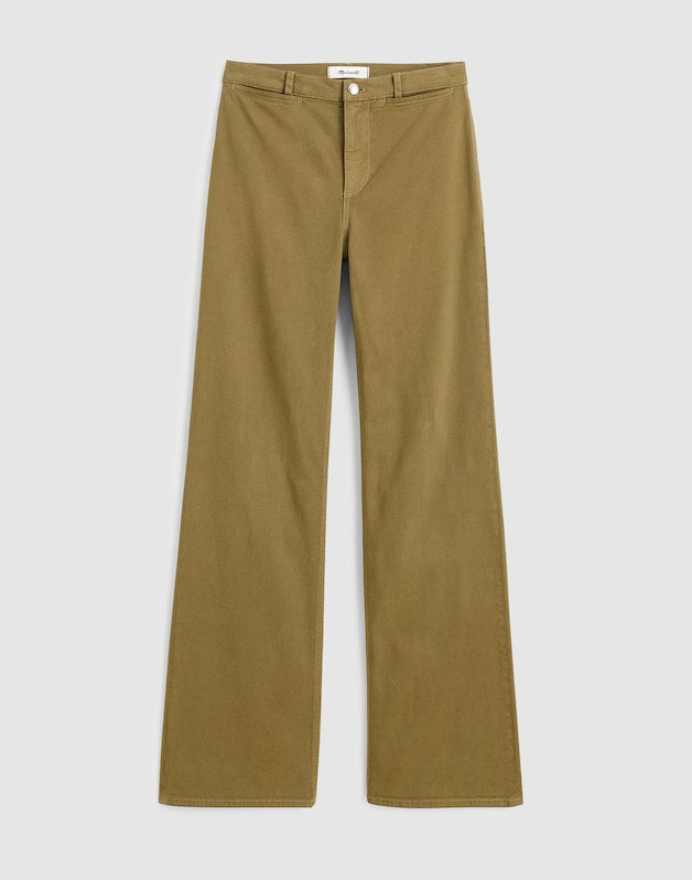 The Wide-Leg Pant in Twill GREEN KHAKI