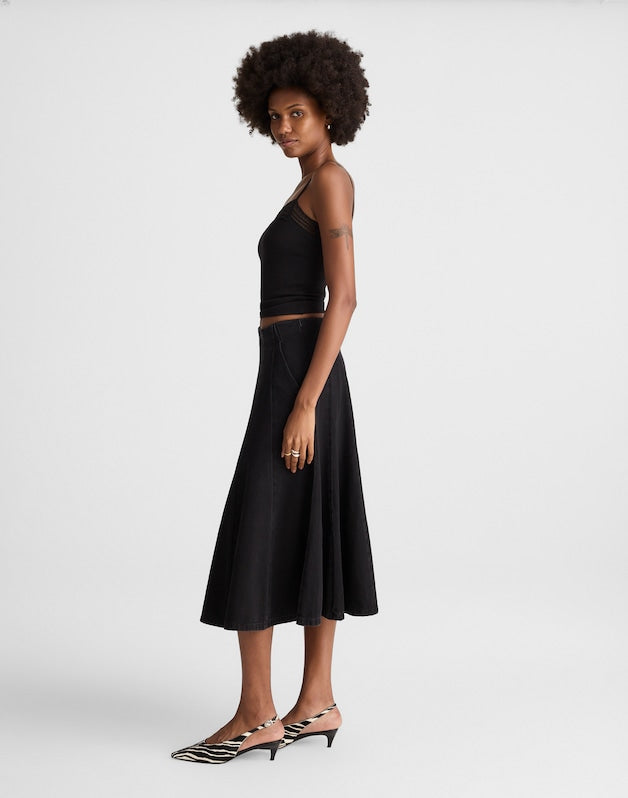 Airy Denim Circle Skirt HANNE WASH