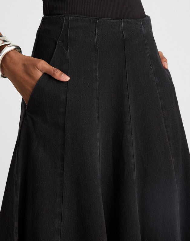 Airy Denim Circle Skirt HANNE WASH