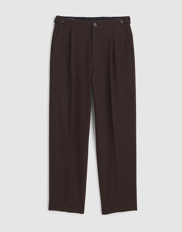 Officer Pants in Wool Blend CHOCOLATE