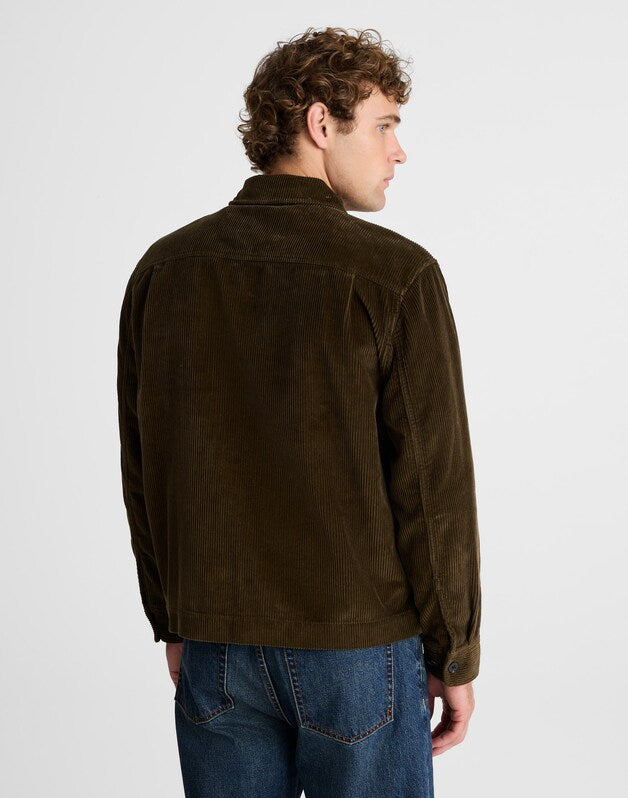 Zip-Front Jacket in Corduroy EXPEDITION GREEN
