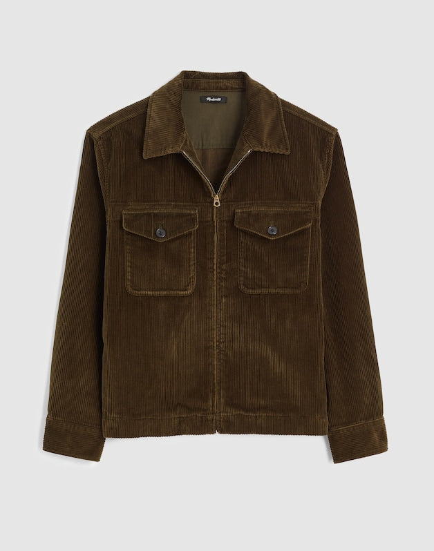 Zip-Front Jacket in Corduroy EXPEDITION GREEN