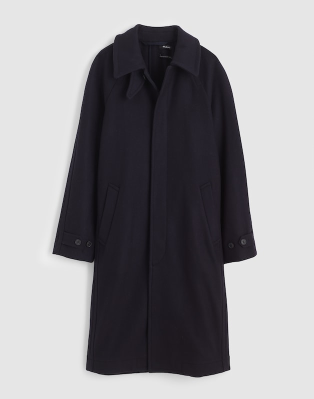 Officer Coat in Italian Melton Wool Blend DARK NAVY