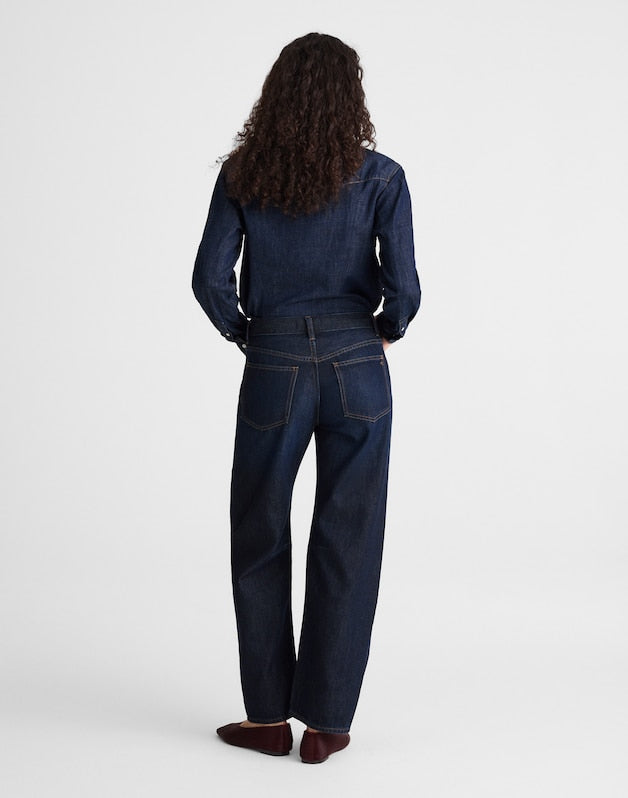 The Tall Darted Barrel-Leg Jean in SoftDrape FOUNDRY WASH
